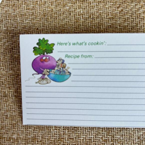 Vintage 1982 Current Kitchen Comics Double Recipe Cards Complete Set Humor - Picture 7 of 13